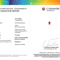 2.01 Ct. Pinkish Purple Sapphire from Madagascar Scan Report