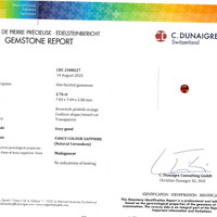 2.76 Ct. Orange Sapphire from Madagascar Scan Report