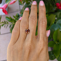 2.76 Ct. Orange Sapphire from Madagascar Life Style