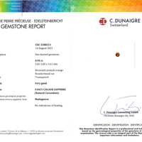 0.95 Ct. Orangish Brown Sapphire from Madagascar Scan Report