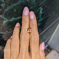 2.45 Ct. Orange Sapphire from Madagascar Life Style