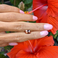 2.45 Ct. Orange Sapphire from Madagascar Life Style