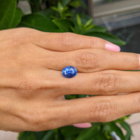 3.56 Ct. Blue Sapphire from Ceylon (Sri Lanka) Life Style