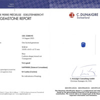 5.52 Ct. Blue Sapphire from Ceylon (Sri Lanka) Scan Report