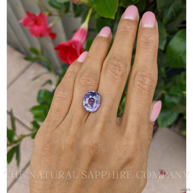 9.18 Ct. Pinkish Purple Sapphire from Ceylon (Sri Lanka)
