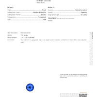 2.61 Ct. Blue Sapphire from Ceylon (Sri Lanka) Scan Report