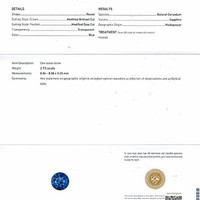 2.73 Ct. Blue Sapphire from Madagascar Scan Report