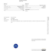 2.73 Ct. Blue Sapphire from Madagascar Scan Report