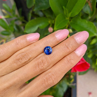 2.73 Ct. Blue Sapphire from Madagascar Life Style