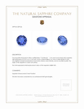 1.34 Ct. Blue Sapphire from Ceylon (Sri Lanka) Appraisal