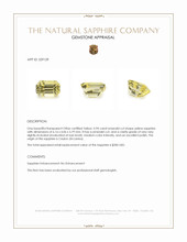 0.94 Ct. Yellow Sapphire from Ceylon (Sri Lanka) Appraisal