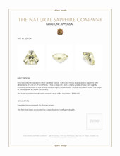 1.30 Ct. Yellow Sapphire from Ceylon (Sri Lanka) Appraisal