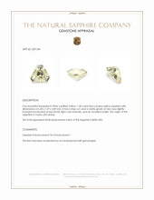1.30 Ct. Yellow Sapphire from Ceylon (Sri Lanka) Appraisal