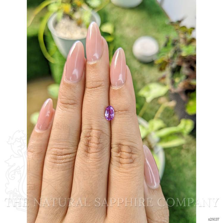 0.66 Ct. Pinkish Purple Sapphire from Ceylon (Sri Lanka)