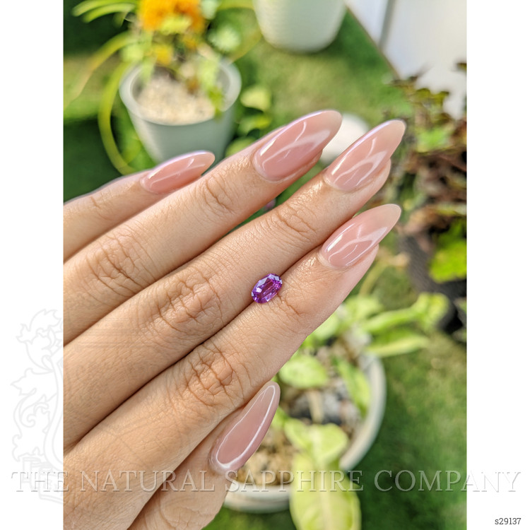 0.66 Ct. Pinkish Purple Sapphire from Ceylon (Sri Lanka)
