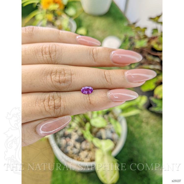 0.66 Ct. Pinkish Purple Sapphire from Ceylon (Sri Lanka)