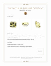 0.62 Ct. Yellow Sapphire from Ceylon (Sri Lanka) Appraisal