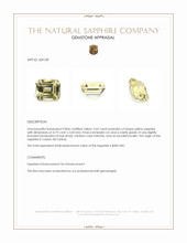 0.62 Ct. Yellow Sapphire from Ceylon (Sri Lanka) Appraisal