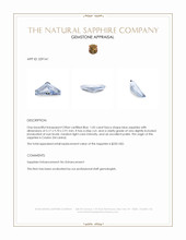 1.05 Ct. Blue Sapphire from Ceylon (Sri Lanka) Appraisal