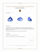 1.07 Ct. Blue Sapphire from Ceylon (Sri Lanka) Appraisal