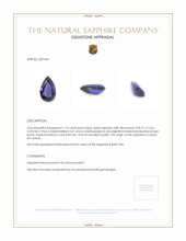 1.15 Ct. Violet Sapphire from Ceylon (Sri Lanka) Appraisal
