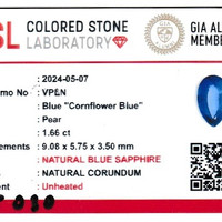 1.65 Ct. Blue Sapphire from Ceylon (Sri Lanka) Scan Report