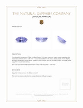 1.05 Ct. Purple Sapphire from Ceylon (Sri Lanka) Appraisal
