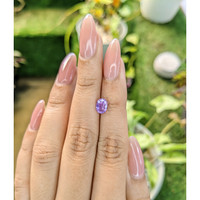 1.07 Ct. Pinkish Purple Sapphire from Ceylon (Sri Lanka) Life Style