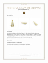 1.07 Ct. Yellow Sapphire from Ceylon (Sri Lanka) Appraisal