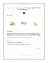 1.27 Ct. Yellow Sapphire from Ceylon (Sri Lanka) Appraisal