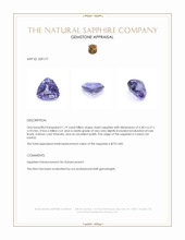 1.19 Ct. Violet Sapphire from Ceylon (Sri Lanka) Appraisal