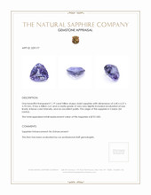 1.19 Ct. Violet Sapphire from Ceylon (Sri Lanka) Appraisal
