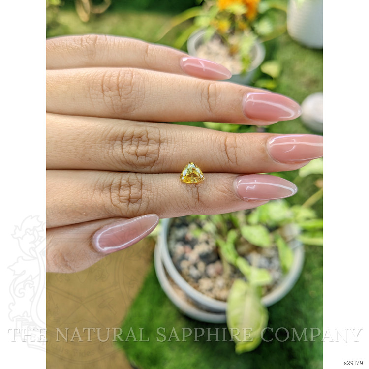 1.53 Ct. Orangish Yellow Sapphire from Ceylon (Sri Lanka)