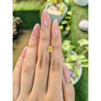 1.53 Ct. Orangish Yellow Sapphire from Ceylon (Sri Lanka) Life Style