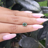 1.99 Ct. Green Sapphire from Madagascar Life Style