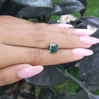 3.68 Ct. Green Sapphire from Madagascar Life Style