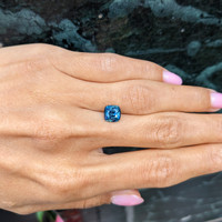 2.53 Ct. Greenish Blue Sapphire from Ceylon (Sri Lanka) Life Style