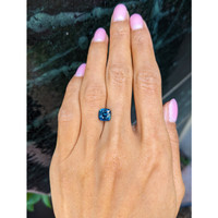 2.53 Ct. Greenish Blue Sapphire from Ceylon (Sri Lanka) Life Style