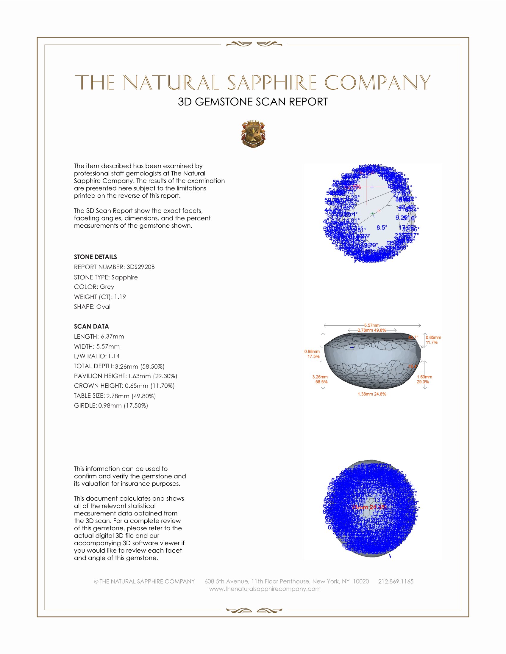 1.19 Ct. Grey Star Sapphire from Ceylon (Sri Lanka)