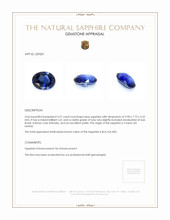 3.57 Ct. Blue Sapphire from Ceylon (Sri Lanka) Appraisal