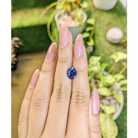 3.57 Ct. Blue Sapphire from Ceylon (Sri Lanka) Life Style