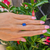 3.43 Ct. Blue Sapphire from Ceylon (Sri Lanka) Life Style