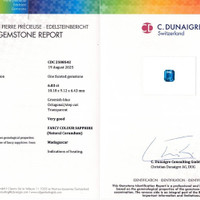 6.03 Ct. Greyish Blue Sapphire from Madagascar Scan Report