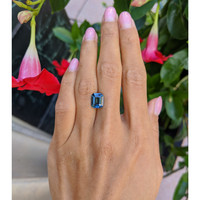3.16 Ct. Bluish Green Sapphire from Ceylon (Sri Lanka) Life Style