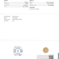 12.01 Ct. White Sapphire from Ceylon (Sri Lanka) Scan Report