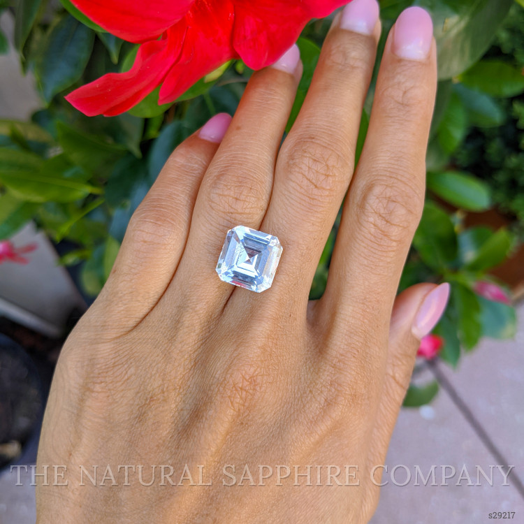 12.01 Ct. White Sapphire from Ceylon (Sri Lanka)