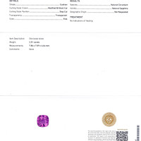 2.51 Ct. Pink Sapphire from Ceylon (Sri Lanka) Scan Report