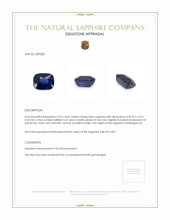 2.69 Ct. Blue Sapphire from Madagascar Appraisal