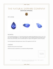 1.57 Ct. Blue Sapphire from Ceylon (Sri Lanka) Appraisal
