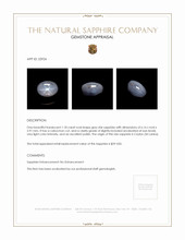 1.18 Ct. Grey Star Sapphire from Ceylon (Sri Lanka) Appraisal